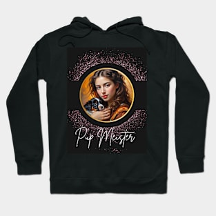 Pup Meister (girl with dog portrait) Hoodie